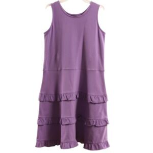 Duffield Lane Purple Pique Dress WUTH Tiered Ruffled Bottom NWT Size 14